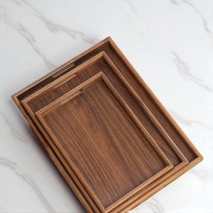 Rustic Wooden Serving <b>Tray</b>: Natural Wood <b>Breakfast</b> Plate, Coffee Table Decor - Product Image 6