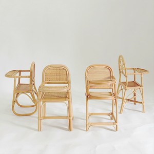 Preschool toy supplies rattan <b>doll</b> feeding chairs <b>dolls</b> high chair for baby pretend play game - Product Image 5