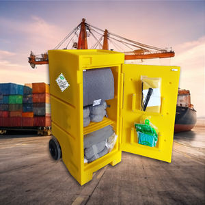 Kit de Derrame de Aceite y Productos Químicos de 100L con Carro con Ruedas, Kit de Respuesta a Derrames de Emergencia para Fábrica, Almacén, Taller con Almohadillas, Calcetines y EPP - Product Image 1