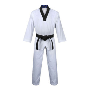 Uniforme Profesional de Taekwondo Dobok, Traje de Entrenamiento de Artes Marciales Ligero para Adultos, Duradero, Transpirable, de Poliéster/Algodón de Secado Rápido - Product Image 1