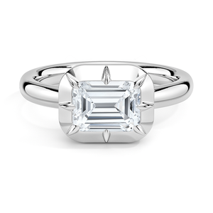 Beautiful Engraved Solitaire <b>Ring</b> <b>Crafted</b> from Solid 14K Rose Gold - Product Image 5