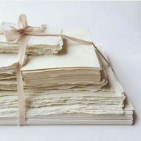 Hojas de Papel de Algodón Hechas a Mano con Borde Decorativo para Invitaciones de Boda, Caligrafía y Arte en Acuarela, Acabado Liso y Texturizado