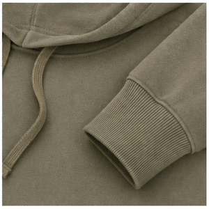 Customize Khaki Green Mens Loose <b>Longline</b> Pullover <b>Hoodie</b> Tonal Drawcord Kangaroo Pocket Garment-Dyed Cotton Terry MHOOD-0033 - Product Image 6