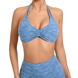 Sujetador deportivo de nailon y elastano de alta resistencia, talla grande, con cremallera frontal, ajuste ceñido, transpirable y de secado rápido para yoga. - Product Image 4