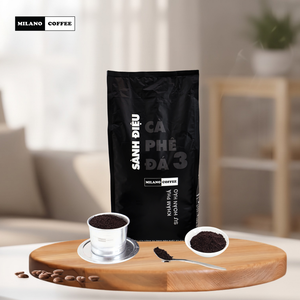 Café moulu Arabica Milano Prestige Line N°3 Sanh Dieu Vietnam, torréfaction foncée, saveur amère, vente en gros, OEM, marque privée - Product Image 6