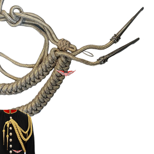 German Silver Dress Aiguillette German Dress Silver Aiguillette For bullion and Mylar Costume Aiguillette - Product Image 2