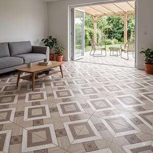Carreaux de sol en porcelaine contemporains 600x600mm, texture mate, antidérapants, pour murs extérieurs et salles de bain - Product Image 4
