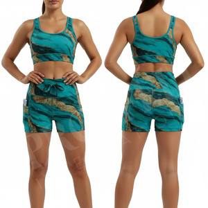 Shorts Deportivos de Secado Rápido, Modernos y Elegantes, con Bolsillos, Transpirables, Elásticos, para Correr, Fitness, Yoga, con Control de Abdomen, para Mujer - Product Image 3