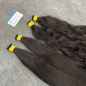 Best Quality Ready To Ship 100% Vietnamese Human Hair Straight Bulk Hair Extensions Natural Black Color <b>Russian</b> Hair Bulk - Product Image 4
