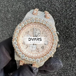 Reloj de Pulsera Ejecutivo Sofisticado con Movimiento de Cuarzo, Resistente al Agua, Caja de Aleación, Cristal de Zafiro, Color D, VVS1, Moissanita - Product Image 3