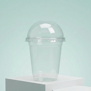 Clear PP <b>Plastic</b> <b>Cup</b> With Dome Lid Round Shape For Beverage Coffee <b>Drinks</b> Disposable Transparent Single Wall 95mm Diameter - Product Image 1
