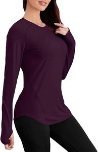 Polyester <b>Long</b> <b>Sleeve</b> T-Shirt for Women's Custom Logo Fall Solid Color Loose Fit Casual <b>Base</b> <b>Layer</b> for Group Activities - Product Image 3