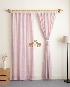 Rideau en tissu rayé imprimé à la main en coton, idéal pour la décoration des fenêtres et portes du salon et de la chambre – Vente chaude - Product Image 2