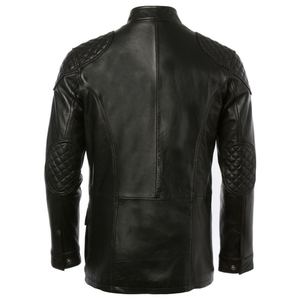 New Arrival Men's Leather Winter Jacket <b>Stand</b> Collar Fashion Motorcycle Casual Wear Thick Warm Full Sleeves Jacket OEM Service - Product Image 5