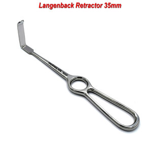 Retractor Bucal, Labial y Lingual Profesional de 35 mm, Instrumento Quirúrgico Langenbeck para Examen Médico y Veterinario - Product Image 2