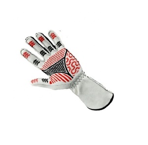 Chaleur extrême Gants Nomex Cuir Résistant aux flammes Coussinets de paume souples Route Motocross Voiture Protection tous temps Sécurité Sports - Product Image 6