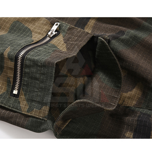 Pantalones Cortos Cargo de Camuflaje Personalizados 100% Algodón Tejido con Cordón, de Tiro Medio, Pierna Recta, Cintura Elástica, Estilo Hip Hop, de Secado Rápido - Product Image 5