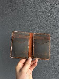 Porte-cartes en cuir avec blocage RFID, étui à cartes de crédit en métal, logo personnalisé, portefeuille de poche avant pour homme LNCR-0029 - Product Image 6