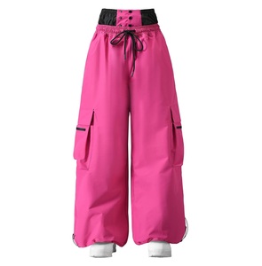 Pantalones de Esquí Unisex Impermeables, Térmicos y Cortavientos 10000mm - Tex Poliéster para Nieve al Aire Libre con Cierre de Cordón Estilo Cargo y Forro Polar - Product Image 1