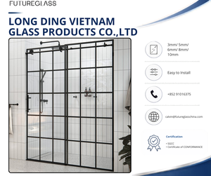 FUTUREGLASS ผู้จัดจำหน่ายที่เชื่อถือได้สำหรับผู้ค้าส่ง ประตูห้องอาบน้ำแบบพับได้ รับประกัน 2 ปี เป็นมิตรกับสิ่งแวดล้อม ทนทาน ทันสมัย สำหรับห้องน้ำ - Product Image 1