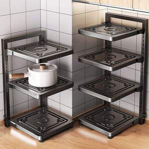 Support mural double niveau multifonctionnel moderne et robuste en acier inoxydable pour ustensiles de cuisine - Product Image 3