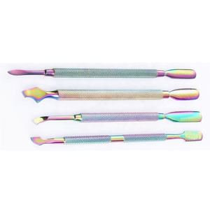 Herramienta de Acero Inoxidable de Doble Punta para Empujar y Raspar Cutículas, para Manicura y Pedicura Profesional, Limpieza y Cuidado de Piel Muerta - Product Image 1