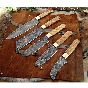 ชุดมีดเชฟเหล็กดามัสกัส ด้ามไม้ สำหรับมืออาชีพ ใช้ในครัวเรือนและร้านอาหาร - Product Image 4