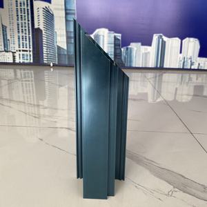 Système de porte en aluminium Shalumi série 6000 avec profil en T finition bleu cobalt, services de découpe/soudure OEM/ODM pour la décoration intérieure - Product Image 3