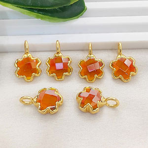 Breloques Étoiles en Pierre Précieuse Électroplaquées 10mm, Pendentifs Étoiles Briolette en Cuivre Électroplaqué pour Fabrication de Bijoux, Breloques Artisanales en Pierre Précieuse - Product Image 2