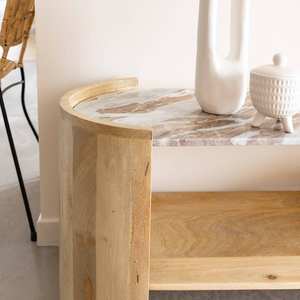 Mueble para TV Vandana Mira Lyra en madera de mango y mármol Isabella - Product Image 5