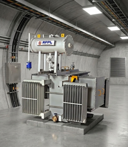 หม้อแปลงไฟฟ้าแบบจุ่มน้ำมัน 1000kVA สามเฟส 33kV 400V ชนิดขดลวดทองแดง 50Hz แบบพันหลายรอบ สำหรับระบบจ่ายไฟฟ้าแรงสูงถึงแรงกลาง - Product Image 1