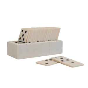 Jeu de dominos en résine, points blancs et noirs, décoration artistique pour la maison, pièces de jeu artisanales de forme irrégulière - Product Image 3