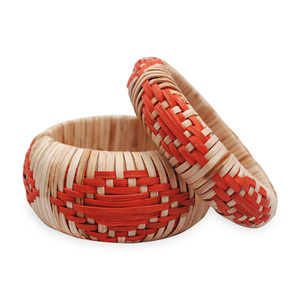 กำไลข้อมือหวายธรรมชาติติดป้ายดีไซน์และออกแบบเองได้ - Product Image 5