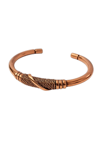 Brazalete de Cobre y Latón de Dos Tonos a la Moda para Aliviar la Artritis, Brazalete de Cobre Trenzado Hecho a Mano en Venta - Product Image 4