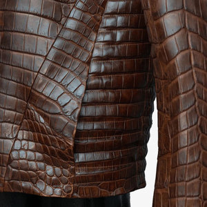 Veste en cuir d'hiver de qualité supérieure, coupe ajustée, col montant, services OEM disponibles, vestes en cuir d'hiver - Product Image 4