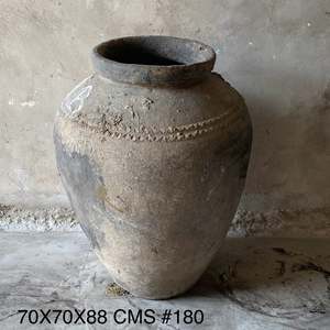 Maceta Grande de Terracota Hecha a Mano Estilo Rústico Antiguo de la India, Macetero de Barro para Combinar y Mezclar, 1 Contenedor para Decoración de Jardín u Hotel - Product Image 4