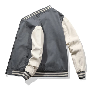 Custom Team Logo Varsity <b>Jacket</b> With Chenille Name Patches Personalized <b>Leather</b> Sleeve Letterman <b>Jacket</b> With Back Embroidery - Product Image 5