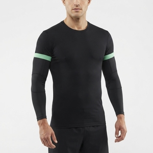 Manchons de cyclisme respirants 100 % polyester, noir avec bordure vert citron, protection anti-UV, unisexe, pour adultes, vêtements de sport – Grande Vente - Product Image 5