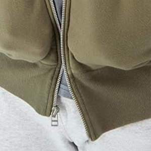 Sweat à capuche zippé en polaire pour homme, classique d'hiver, couleur personnalisée, décontracté, coupe oversize, couleur unie, avec poche, confortable et respirant, vêtement d'extérieur - Product Image 6
