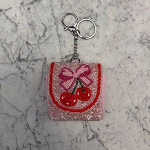 Premium Handmade Embroidered Beaded <b>Keychain</b> with Elegant Designer Finish Decorative Floral Beaded Embroidery <b>Keychain</b> Handmade - Product Image 4