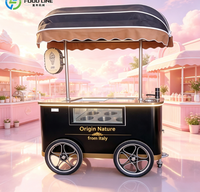 Chariot de vente de crème glacée de style présentoir pour la vente de rue