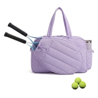 Sac de pickleball portable en nylon pour l'extérieur, sac de sport avec compartiment à chaussures indépendant, sac de voyage fitness léger et de rangement
