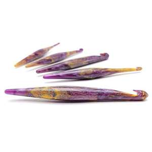 Custom Made Multi Colored and Single Colored Resin Crochet <b>Hooks</b> in Ergonomic Finishes Ideal for Knitting Yarn Supplies Stores - Product Image 1
