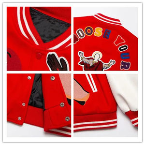 Chaqueta Varsity de Lana Personalizada para Hombre, Estilo Casual de Invierno, Chaqueta de Béisbol con Letras, Logotipo Frontal, Botones de Cuerno, Diseño ODM, Resistente al Viento - Product Image 4