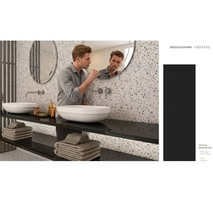 Porcelaine polie de couleur blanche 800*2400*15mm cristal Nano Table Surface conception de meubles 80*240*1.5cm dalle marbre carreaux brillants - Product Image 2