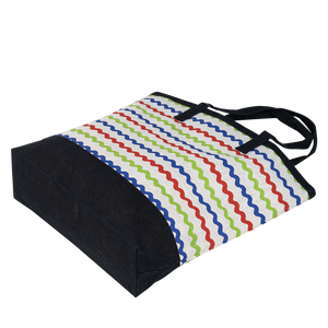 กระเป๋าช้อปปิ้งส่งเสริมการขายกระเป๋าปอกระเจาพิมพ์ลายแฟชั่นกระเป๋าด้านในผลิตในอินเดียตะวันตกมีที่จับปรับระดับได้ - Product Image 4