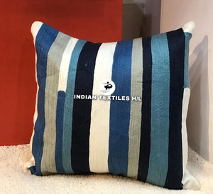 Luxury Wool Cushion <b>Cover</b> Kashmiri Embroidery Handmade Chain Stitch Geometric Vintage for <b>Sofa</b>/Couch Living Room Hot Selling - Product Image 4