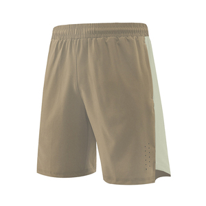 Shorts Bermuda pour homme en polyester noir à séchage rapide avec taille élastique et poches, style sport décontracté - Product Image 2