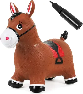 Bouncy Horse Hopper For Toddlers Inflatable Animals Riding Toys Pump Included