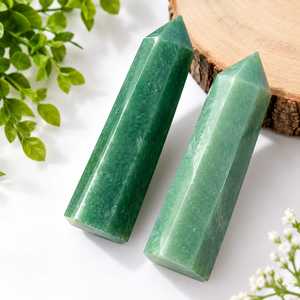 Natural Green Aventurine <b>Crystal</b> Tower Point Polished Stone <b>Wand</b> For Home Decor Feng Shui Meditation Healing Gift Collectors - Product Image 3